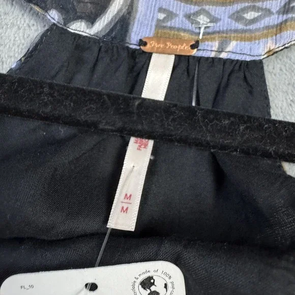 Free People Tank Top Womens Medium Paisley Floral Halter Blouse Boho OB1466656 - Picture 5 of 11